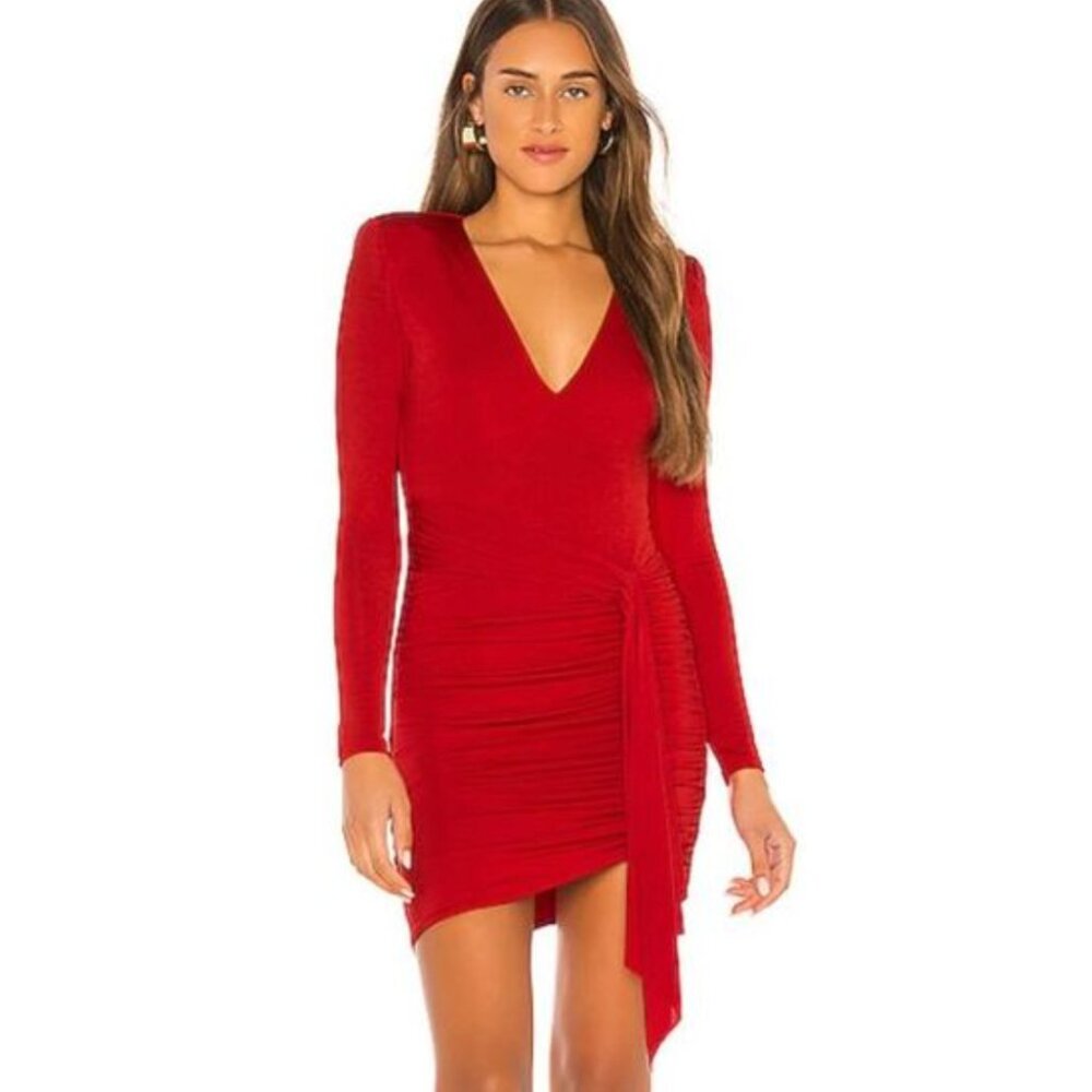 Alice + Olivia Sz 8 Valentines Red Long Sleeve Dress